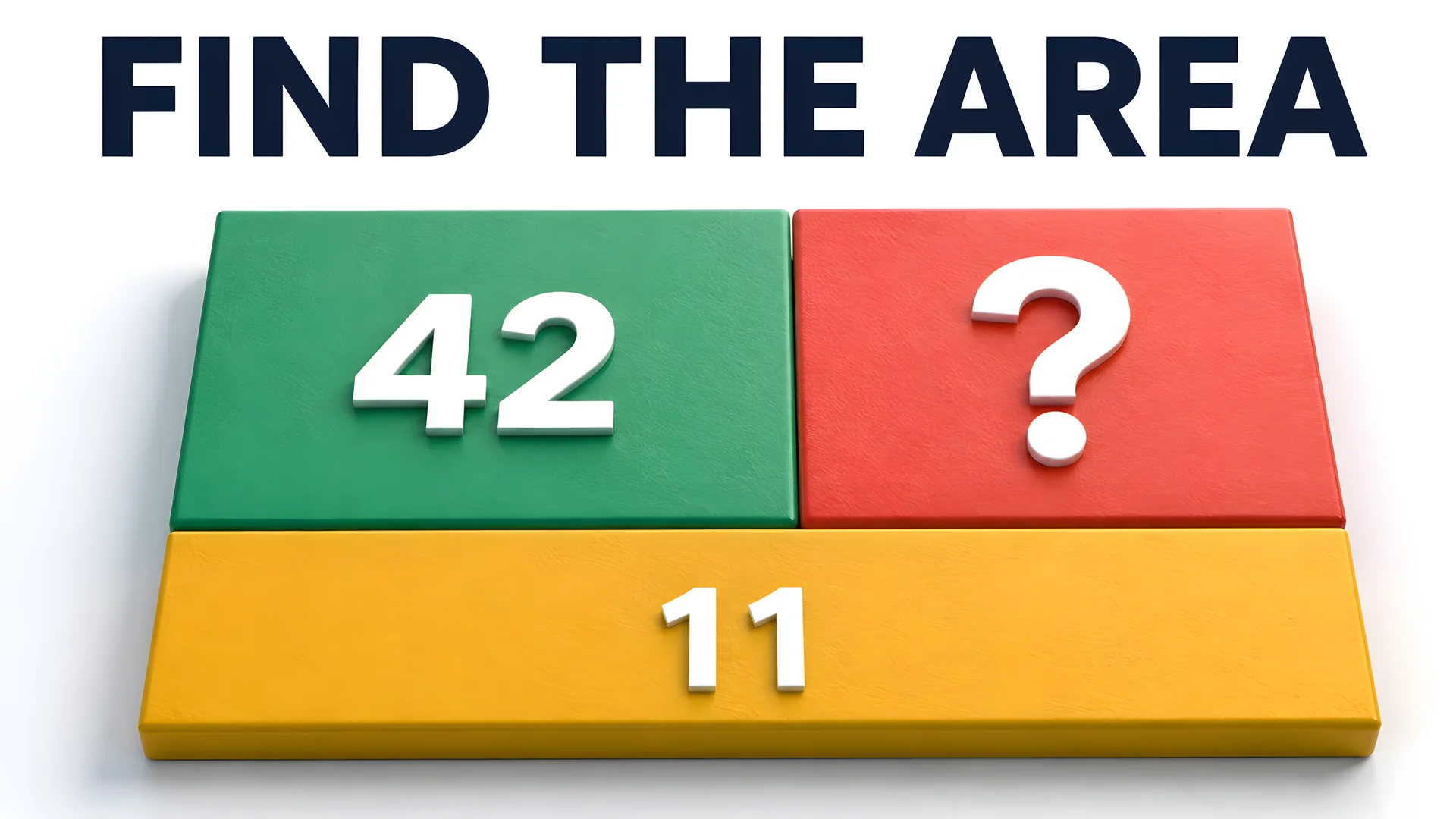 Area-maze concept with adjoining colored rectangles and a large question mark.
