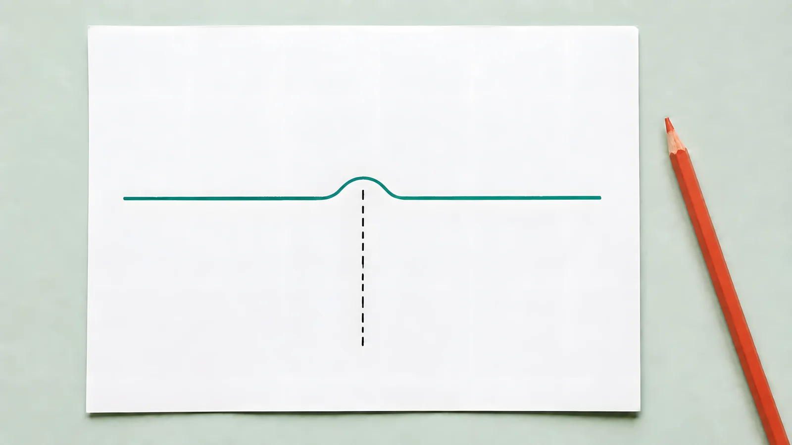 Paper illustration of a green overpass above a dashed tunnel approach.